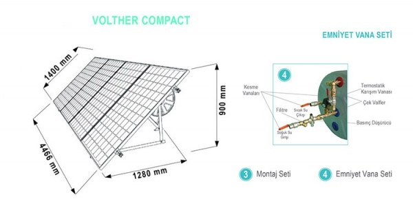 solar panel solar thermal collector volter compact 200d