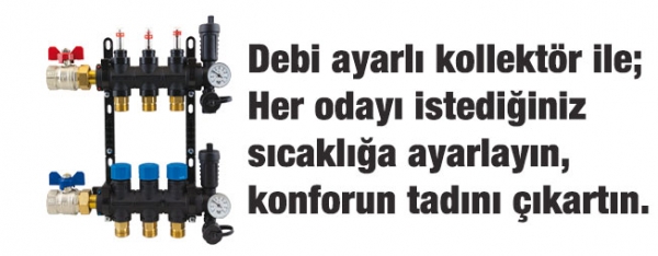 10 ağızlı dağıtım kollektörü yerden ısıtma radyant ısıtma sistemleri